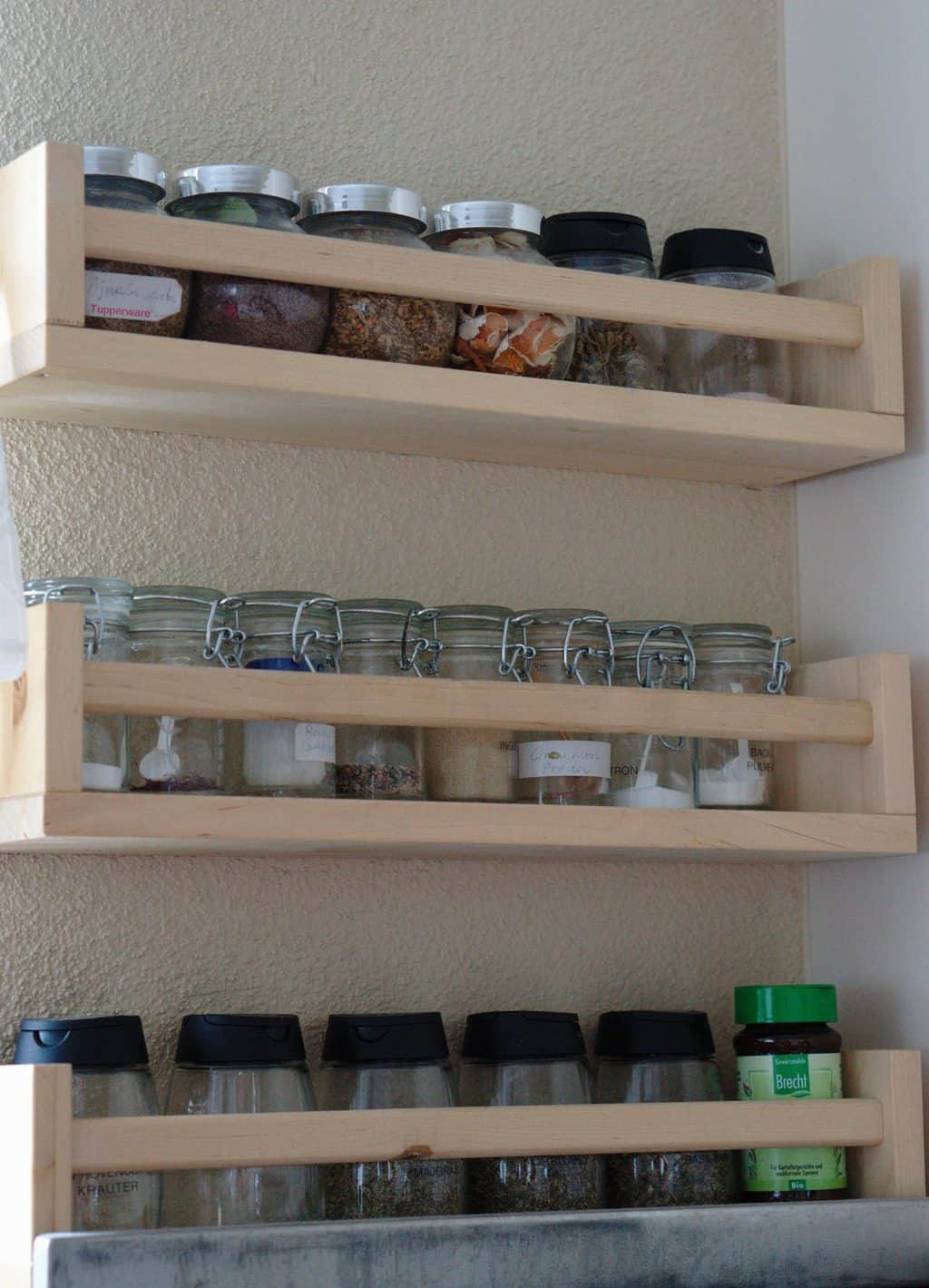 Spice rack organization