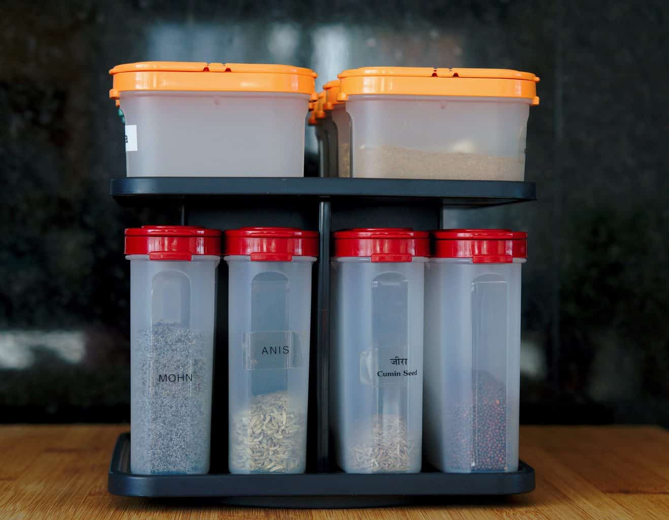 Turn table spice rack from Tupperware