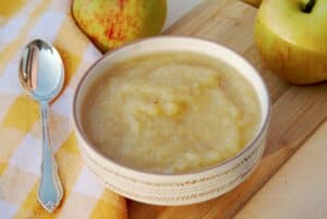 Homemade applesauce using Kitchenaid foodsrainer attachment.