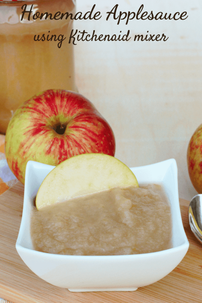 Homemade applesauce using Kitchenaid foodsrainer attachment