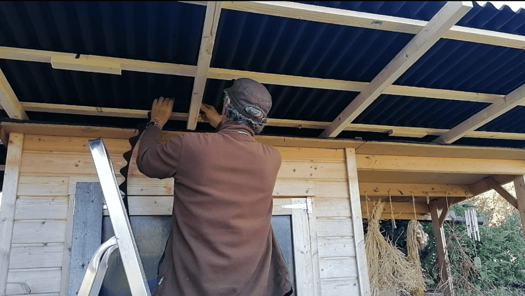 How to build a shed roof extension 