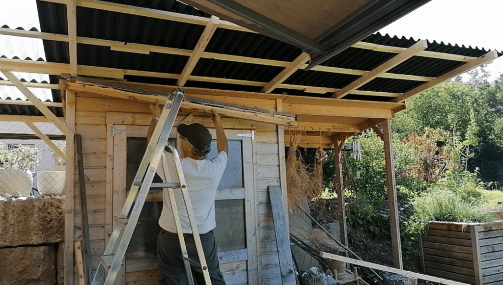 How to build a shed roof extension