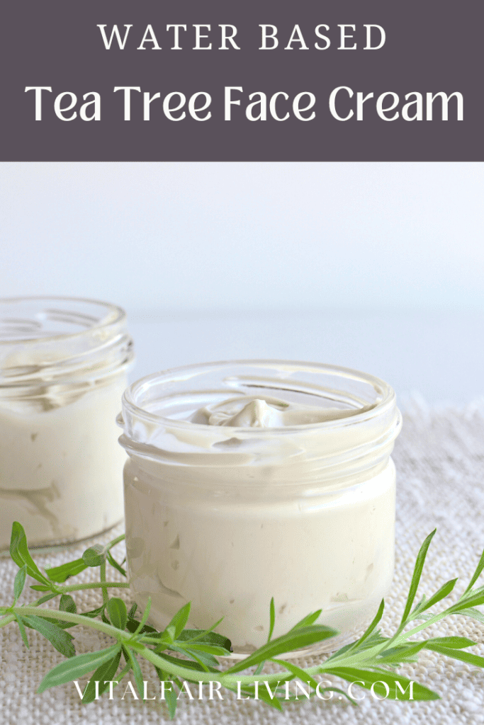 Tea Tree Oil Face Cream Water Based Vital Fair Living