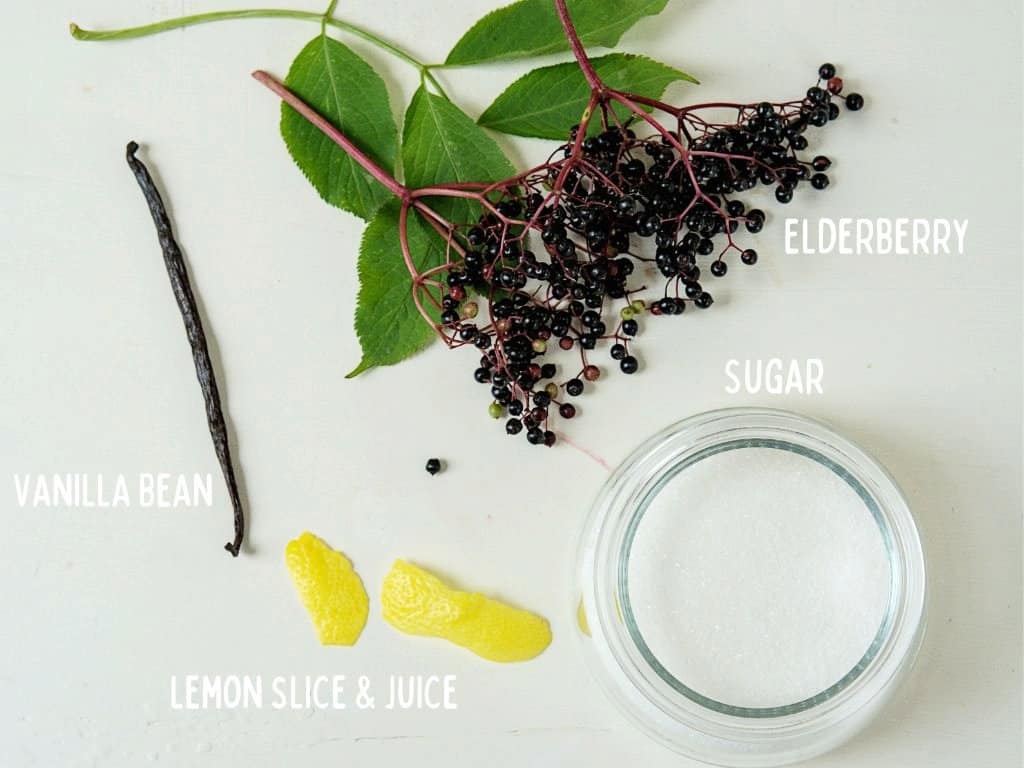 Elderberry compote ingredients